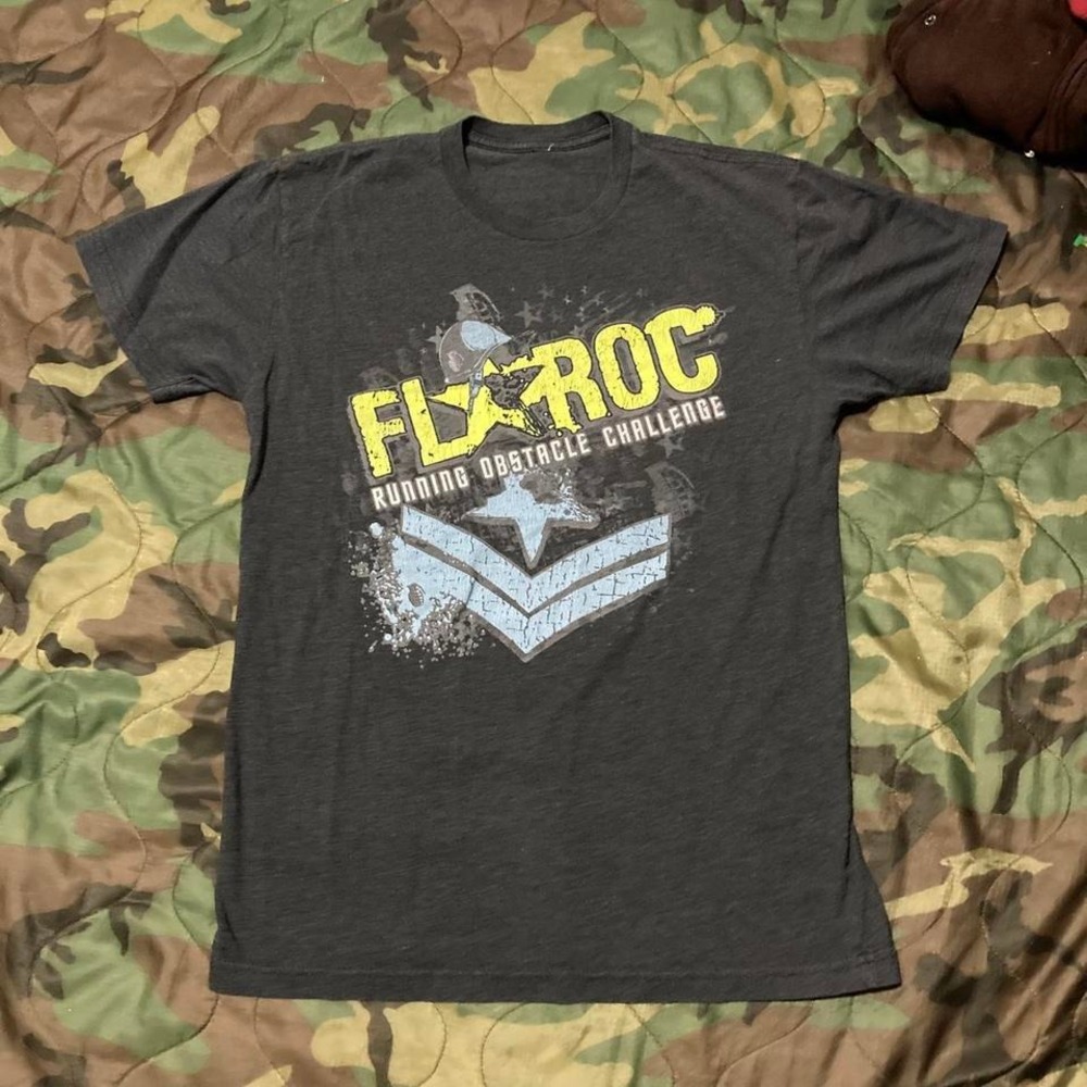 Fly Roc obstacle course graphic tee y2k grunge